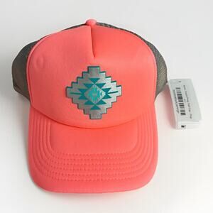 Hard Head Pop Aztec Coral Ponytail Cap